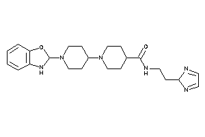 1-[1-(2,3-dihydro-1,3-benzoxazol-2-yl)-4-piperidyl]-N-[2-(2H-imidazol-2-yl)ethyl]isonipecotamide