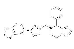 Image of 2-(1,3-benzodioxol-5-yl)-4-[[4-(2-pyridyl)-4,6,7,7a-tetrahydroimidazo[4,5-c]pyridin-5-yl]methyl]-3-oxazoline