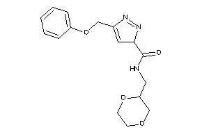 N-(1,4-dioxan-2-ylmethyl)-5-(phenoxymethyl)-3H-pyrazole-3-carboxamide