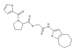 Image of 1-(2-thenoyl)pyrrolidine-2-carboxylic Acid [2-keto-2-(5,6,7,8-tetrahydro-4H-cyclohepta[b]thiophen-2-ylamino)ethyl] Ester