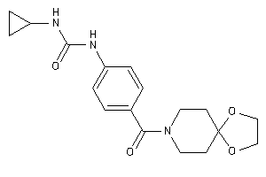 1-cyclopropyl-3-[4-(1,4-dioxa-8-azaspiro[4.5]decane-8-carbonyl)phenyl]urea