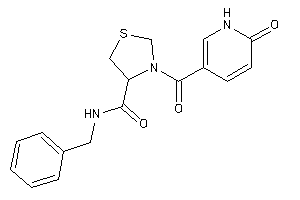 N-benzyl-3-(6-keto-1H-pyridine-3-carbonyl)thiazolidine-4-carboxamide