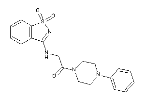 2-[(1,1-diketo-1,2-benzothiazol-3-yl)amino]-1-(4-phenylpiperazino)ethanone