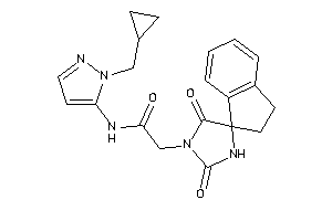 N-[2-(cyclopropylmethyl)pyrazol-3-yl]-2-(2,5-diketospiro[imidazolidine-4,1'-indane]-1-yl)acetamide