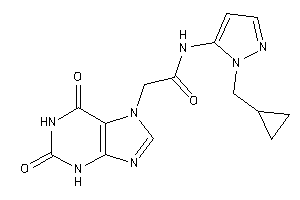 N-[2-(cyclopropylmethyl)pyrazol-3-yl]-2-(2,6-diketo-3H-purin-7-yl)acetamide