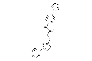 3-[3-(2-pyrimidyl)-1,2,4-oxadiazol-5-yl]-N-[4-(triazol-2-yl)phenyl]propionamide