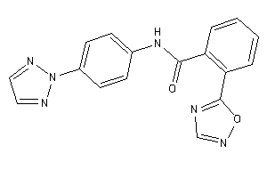 2-(1,2,4-oxadiazol-5-yl)-N-[4-(triazol-2-yl)phenyl]benzamide