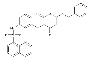 N-[3-[(2,4-diketo-6-phenethyl-tetrahydropyran-3-yl)methyl]phenyl]quinoline-8-sulfonamide