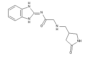 Image of N-(1,3-dihydrobenzimidazol-2-ylidene)-2-[(5-ketopyrrolidin-3-yl)methylamino]acetamide