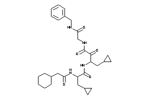 N-[2-(benzylamino)-2-keto-ethyl]-3-[[2-[(2-cyclohexylacetyl)amino]-3-cyclopropyl-propanoyl]amino]-4-cyclopropyl-2-keto-butyramide
