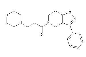 Image of 3-morpholino-1-(3-phenyl-6,7-dihydro-4H-isoxazolo[4,5-c]pyridin-5-yl)propan-1-one