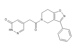 4-[2-keto-2-(3-phenyl-6,7-dihydro-4H-isoxazolo[4,5-c]pyridin-5-yl)ethyl]-1H-pyridazin-6-one