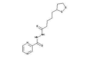 Image of N'-[5-(dithiolan-3-yl)pentanoyl]pyrazinohydrazide