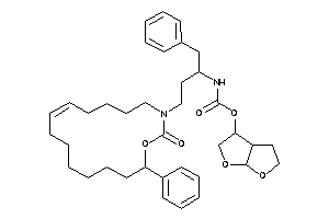 Image of N-[1-benzyl-3-(16-keto-14-phenyl-15-oxa-1-azacyclohexadec-6-en-1-yl)propyl]carbamic Acid 2,3,3a,4,5,6a-hexahydrofuro[2,3-b]furan-3-yl Ester