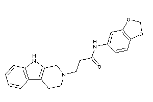 N-(1,3-benzodioxol-5-yl)-3-(1,3,4,9-tetrahydro-$b-carbolin-2-yl)propionamide