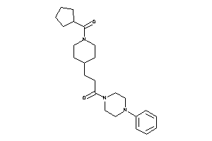Image of 3-[1-(cyclopentanecarbonyl)-4-piperidyl]-1-(4-phenylpiperazino)propan-1-one