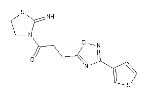 1-(2-iminothiazolidin-3-yl)-3-[3-(3-thienyl)-1,2,4-oxadiazol-5-yl]propan-1-one