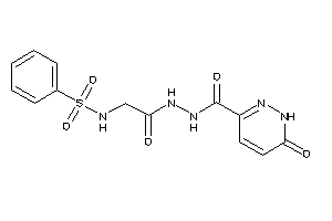 Image of N-[2-keto-2-[N'-(6-keto-1H-pyridazine-3-carbonyl)hydrazino]ethyl]benzenesulfonamide