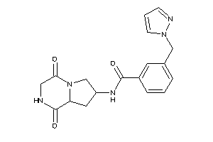 N-(1,4-diketo-2,3,6,7,8,8a-hexahydropyrrolo[1,2-a]pyrazin-7-yl)-3-(pyrazol-1-ylmethyl)benzamide