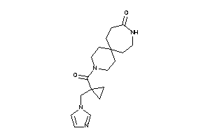 3-[1-(imidazol-1-ylmethyl)cyclopropanecarbonyl]-3,10-diazaspiro[5.6]dodecan-9-one