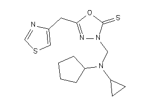 3-[[cyclopentyl(cyclopropyl)amino]methyl]-5-(thiazol-4-ylmethyl)-1,3,4-oxadiazole-2-thione