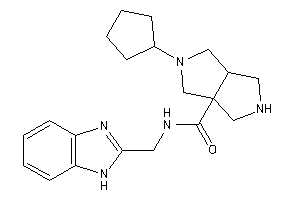 N-(1H-benzimidazol-2-ylmethyl)-5-cyclopentyl-1,2,3,3a,4,6-hexahydropyrrolo[3,4-c]pyrrole-6a-carboxamide