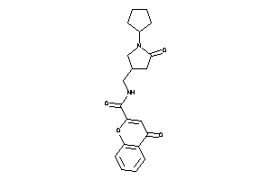 N-[(1-cyclopentyl-5-keto-pyrrolidin-3-yl)methyl]-4-keto-chromene-2-carboxamide