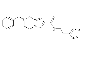 5-benzyl-N-(2-thiazol-4-ylethyl)-6,7-dihydro-4H-pyrazolo[1,5-a]pyrazine-2-carboxamide