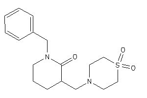 1-benzyl-3-[(1,1-diketo-1,4-thiazinan-4-yl)methyl]-2-piperidone