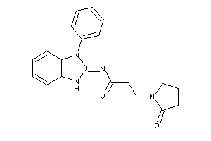 3-(2-ketopyrrolidino)-N-(3-phenyl-1H-benzimidazol-2-ylidene)propionamide