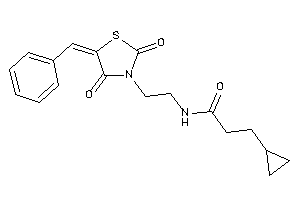 N-[2-(5-benzal-2,4-diketo-thiazolidin-3-yl)ethyl]-3-cyclopropyl-propionamide