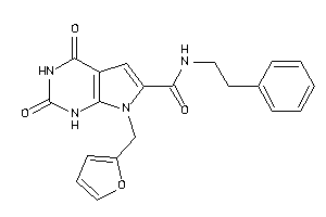 7-(2-furfuryl)-2,4-diketo-N-phenethyl-1H-pyrrolo[2,3-d]pyrimidine-6-carboxamide