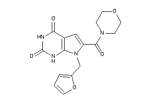 7-(2-furfuryl)-6-(morpholine-4-carbonyl)-1H-pyrrolo[2,3-d]pyrimidine-2,4-quinone