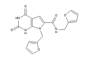 N,7-bis(2-furfuryl)-2,4-diketo-1H-pyrrolo[2,3-d]pyrimidine-6-carboxamide