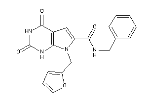 N-benzyl-7-(2-furfuryl)-2,4-diketo-1H-pyrrolo[2,3-d]pyrimidine-6-carboxamide