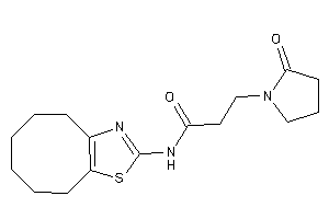 N-(4,5,6,7,8,9-hexahydrocycloocta[d]thiazol-2-yl)-3-(2-ketopyrrolidino)propionamide