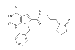 7-benzyl-2,4-diketo-N-[3-(2-ketopyrrolidino)propyl]-1H-pyrrolo[2,3-d]pyrimidine-6-carboxamide