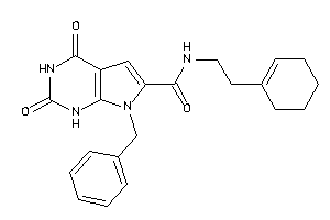 7-benzyl-N-(2-cyclohexen-1-ylethyl)-2,4-diketo-1H-pyrrolo[2,3-d]pyrimidine-6-carboxamide