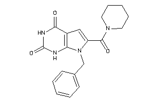 7-benzyl-6-(piperidine-1-carbonyl)-1H-pyrrolo[2,3-d]pyrimidine-2,4-quinone