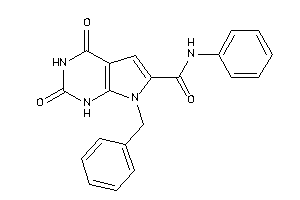 7-benzyl-2,4-diketo-N-phenyl-1H-pyrrolo[2,3-d]pyrimidine-6-carboxamide