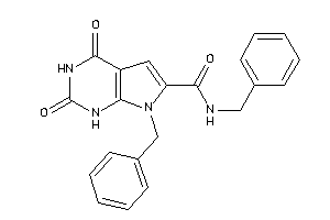 N,7-dibenzyl-2,4-diketo-1H-pyrrolo[2,3-d]pyrimidine-6-carboxamide