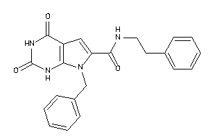 7-benzyl-2,4-diketo-N-phenethyl-1H-pyrrolo[2,3-d]pyrimidine-6-carboxamide