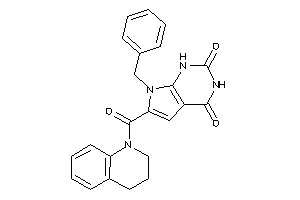 7-benzyl-6-(3,4-dihydro-2H-quinoline-1-carbonyl)-1H-pyrrolo[2,3-d]pyrimidine-2,4-quinone