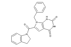 7-benzyl-6-(indoline-1-carbonyl)-1H-pyrrolo[2,3-d]pyrimidine-2,4-quinone