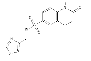 2-keto-N-(thiazol-4-ylmethyl)-3,4-dihydro-1H-quinoline-6-sulfonamide