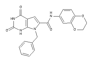 7-benzyl-N-(2,3-dihydro-1,4-benzodioxin-6-yl)-2,4-diketo-1H-pyrrolo[2,3-d]pyrimidine-6-carboxamide