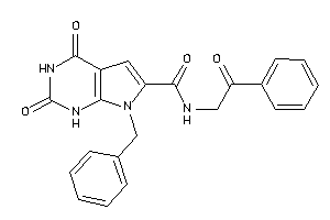 7-benzyl-2,4-diketo-N-phenacyl-1H-pyrrolo[2,3-d]pyrimidine-6-carboxamide