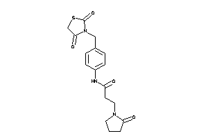 N-[4-[(2,4-diketothiazolidin-3-yl)methyl]phenyl]-3-(2-ketopyrrolidino)propionamide