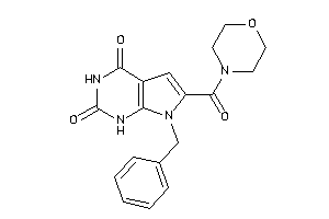 7-benzyl-6-(morpholine-4-carbonyl)-1H-pyrrolo[2,3-d]pyrimidine-2,4-quinone