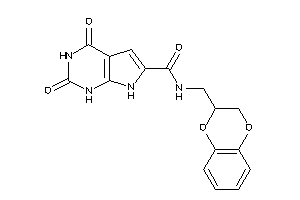 N-(2,3-dihydro-1,4-benzodioxin-3-ylmethyl)-2,4-diketo-1,7-dihydropyrrolo[2,3-d]pyrimidine-6-carboxamide